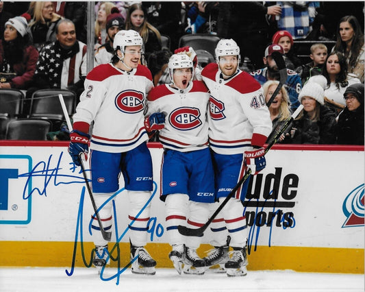 Autograph Montreal Canadiens Arber Xhekaj Anthony Richard Joel Armia 8x10 Photo
