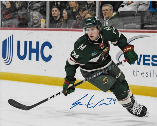 Autographed Minnesota Wild Sammy Walker 8x10 Photo #2 Original