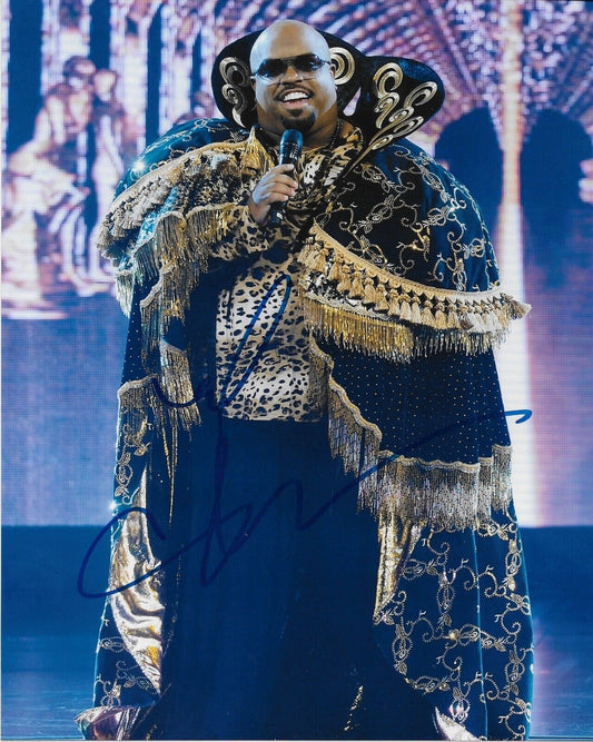 Photo autographiée du chanteur rappeur Cee Lo Green Gnarls Barkley 8x10 #2 Original