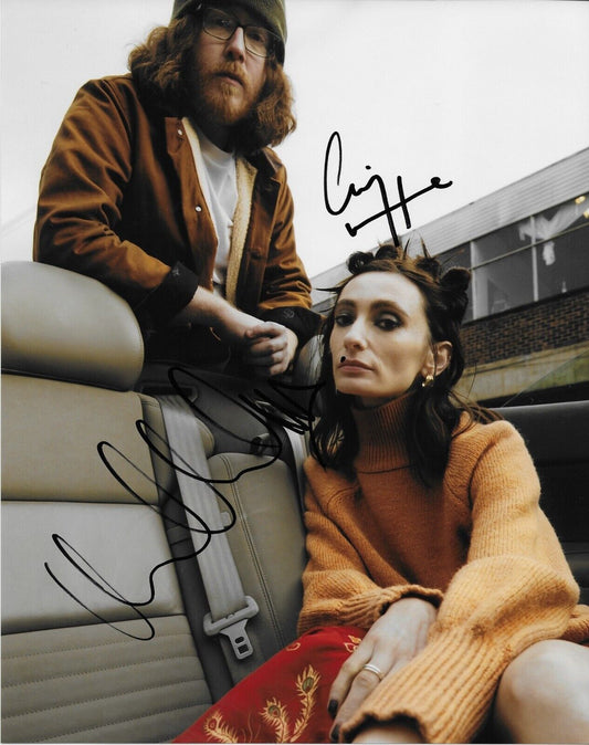 Photo originale autographiée du duo indépendant King Hannah Merrick Craig Whittle 8x10
