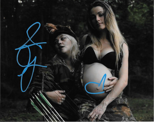 Autographed Singer Songwriter Elle King Tanner Schneider 8x10 Photo Original