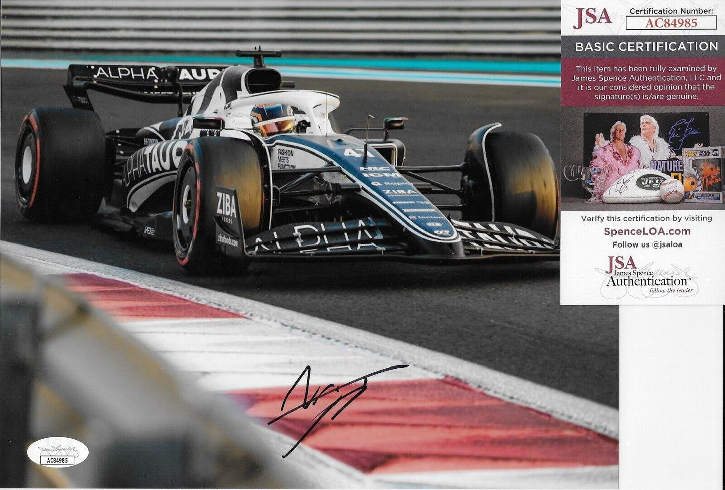 Formule 1 dédicacée Alpha Tauri Nyck De Vries 8x10 Photo 2023 Original avec JSA