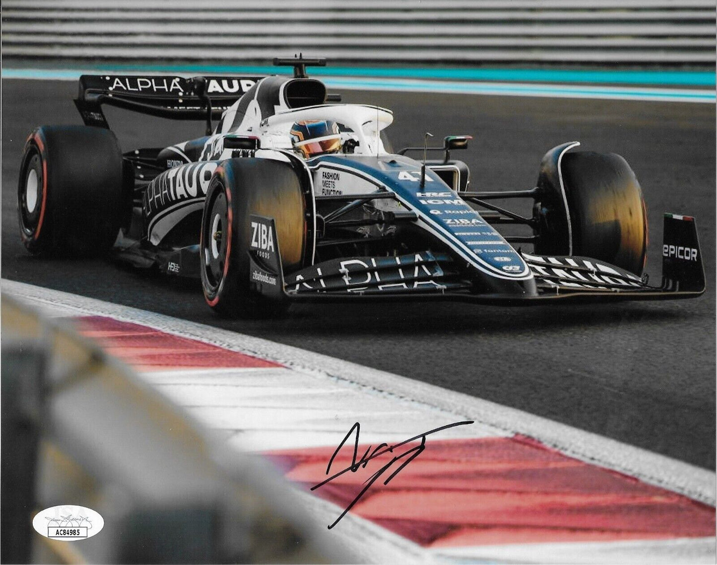 Formule 1 dédicacée Alpha Tauri Nyck De Vries 8x10 Photo 2023 Original avec JSA