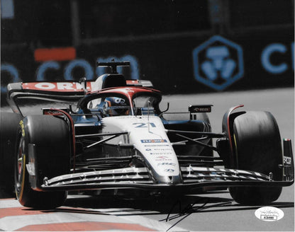 Formule 1 dédicacée Alpha Tauri Nyck De Vries 8x10 Photo 5 2023 Original avec JSA