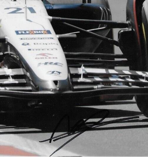 Formule 1 dédicacée Alpha Tauri Nyck De Vries 8x10 Photo 5 2023 Original avec JSA