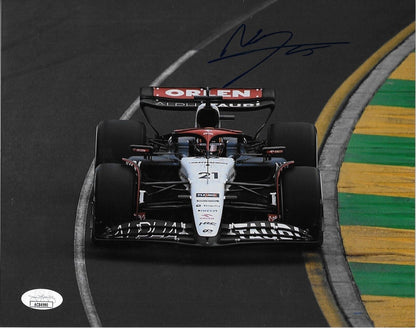 Formule 1 dédicacée Alpha Tauri Nyck De Vries 8x10 Photo 6 2023 Original avec JSA