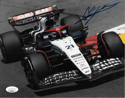 Formule 1 dédicacée Alpha Tauri Nyck De Vries 8x10 Photo 7 2023 Original avec JSA