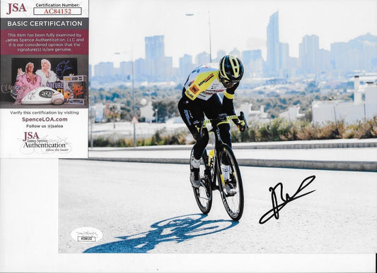 Autographed Cycling Biniam Girmay Intermarche Wanty 8x10 Photo #1 Original w JSA