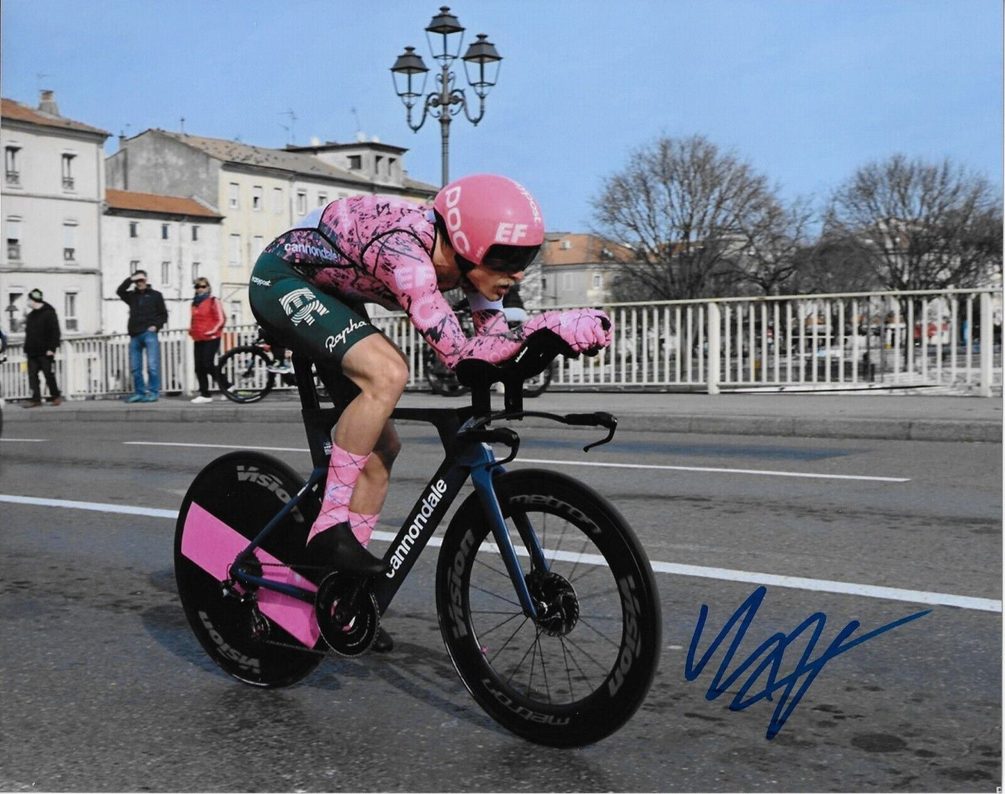 Autographed Cycling Magnus Cort UCI EF Education-Easy Post 8x10 Photo 3 Original