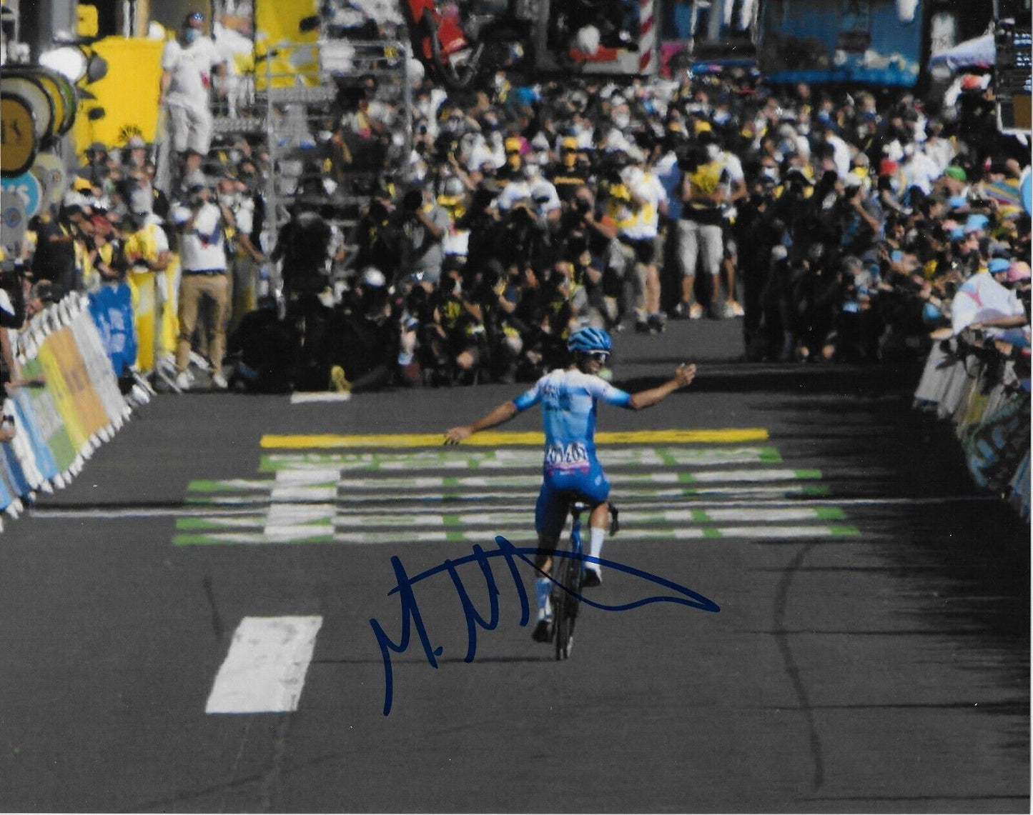 Photo 8x10 autographiée du cycliste Michael Matthews UCI Team Jayco-AlUla n°4