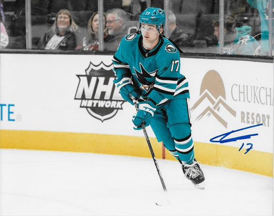 Autographed San Jose Sharks Thomas Bordeleau 8x10 Photo #7 Original