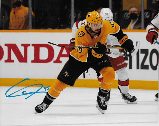 Autographed Nashville Predators Alexandre Carrier 8x10 Photo #2 Original