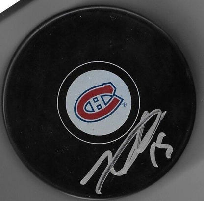 Rondelle de hockey autographiée #2 des Canadiens de Montréal par Alex Newhook