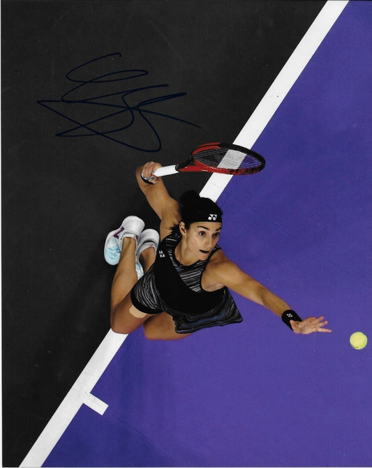 Photo de tennis 8x10 autographiée de Caroline Garcia #3 originale