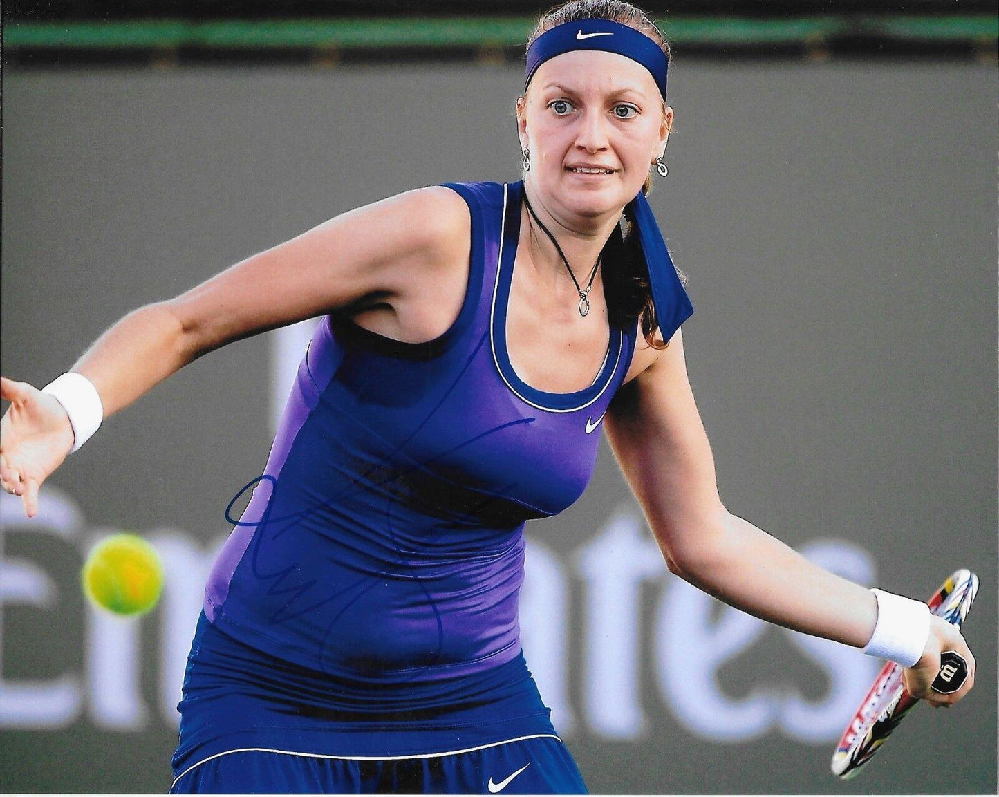 Photo originale dédicacée de Petra Kvitova Tennis 8x10 #1