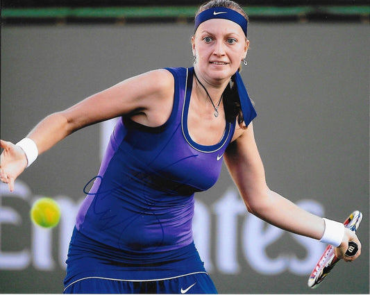 Photo originale dédicacée de Petra Kvitova Tennis 8x10 #1