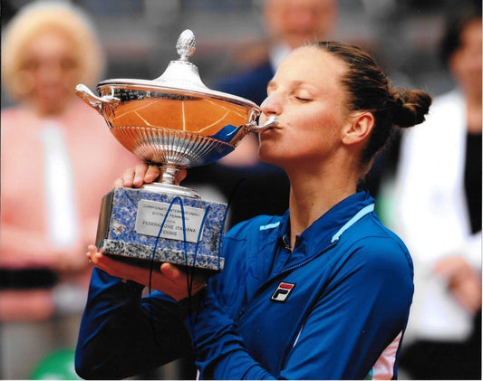 Photo autographiée de Karolina Pliskova WTA Tennis 8x10 #2 Original
