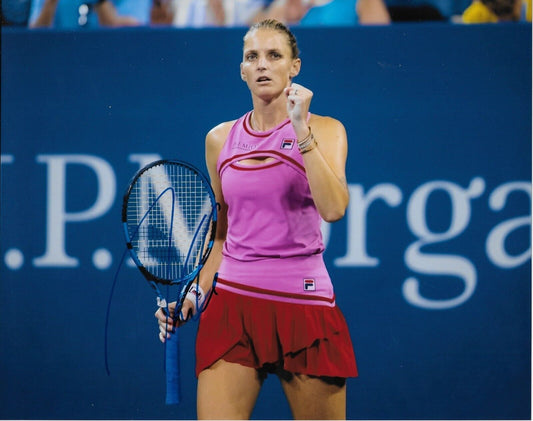 Photo autographiée de Karolina Pliskova WTA Tennis 8x10 #3 Original