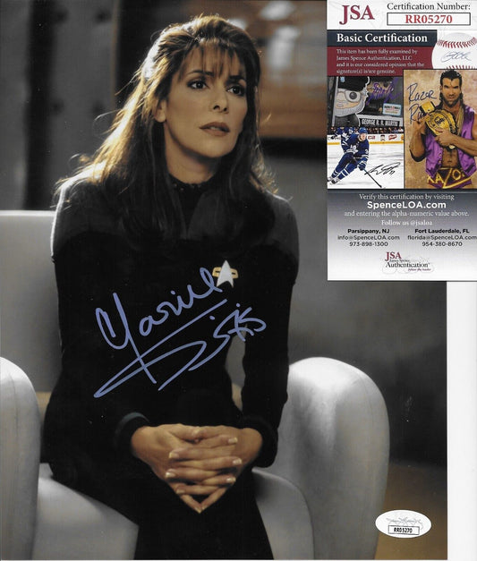 Photo 8x10 originale signée Marina Sirtis de Star Trek n°1 avec authentification JSA