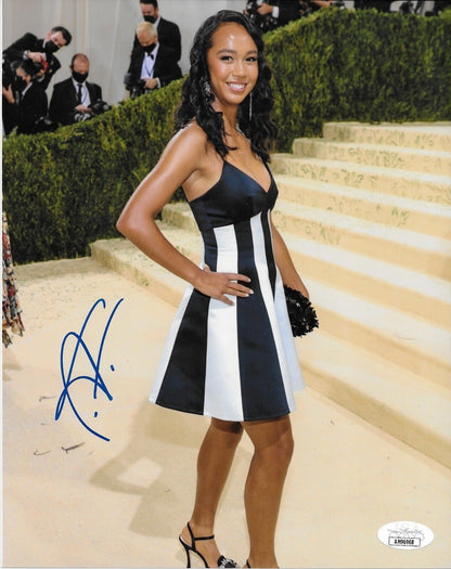 Photo autographiée de Leylah Annie Fernandez Tennis 8x10 #4 avec authentification JSA