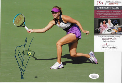 Photo autographiée de tennis 8x10 d'Anastasia Potapova 3 originale avec authentification JSA