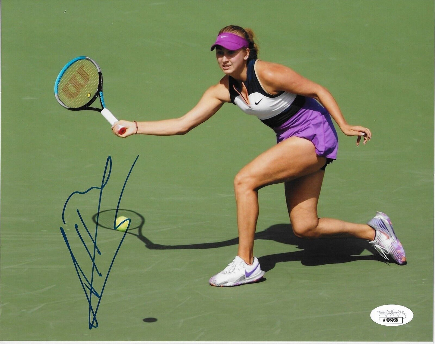 Photo autographiée de tennis 8x10 d'Anastasia Potapova 3 originale avec authentification JSA