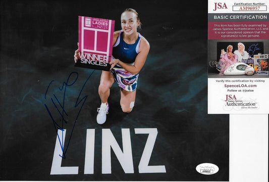 Photo autographiée de tennis 8x10 d'Anastasia Potapova 2 originale avec authentification JSA