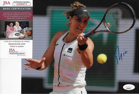 Photo autographiée de Beatriz Haddad Maia Tennis 8x10 #1 Authentification originale JSA