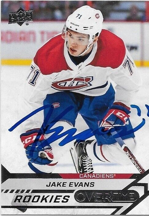 Autographed 20/21 UD Overtime 6 Card Lot Kurashev Beaudin Robertson Joseph Evans