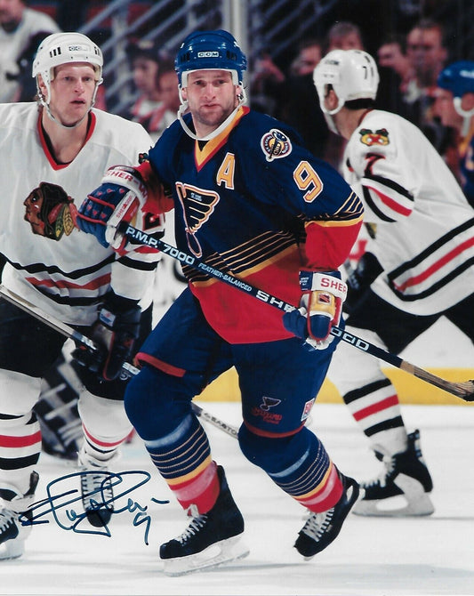 Signed Shayne Corson St Louis Blues Autographed 8x10 Photo #4 Original