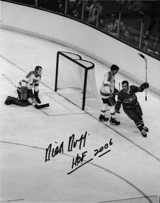 Photo 8x10 autographiée par Dick Duff, membre du Temple de la renommée des Canadiens de Montréal, n° 5, originale