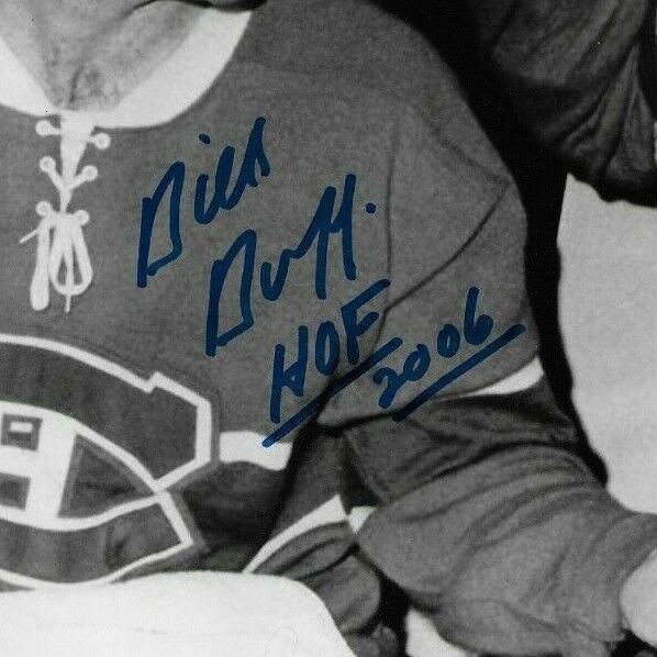 Autographed Montreal Canadiens Hall of Famer Dick Duff 8x10 Photo #2 Original