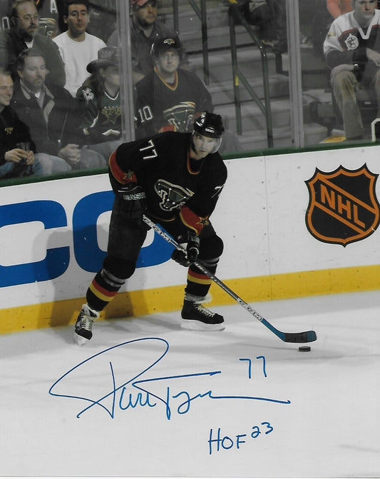 Signed Pierre Turgeon Dallas Stars 8x10 Photo #11 Inscribed with HOF 23