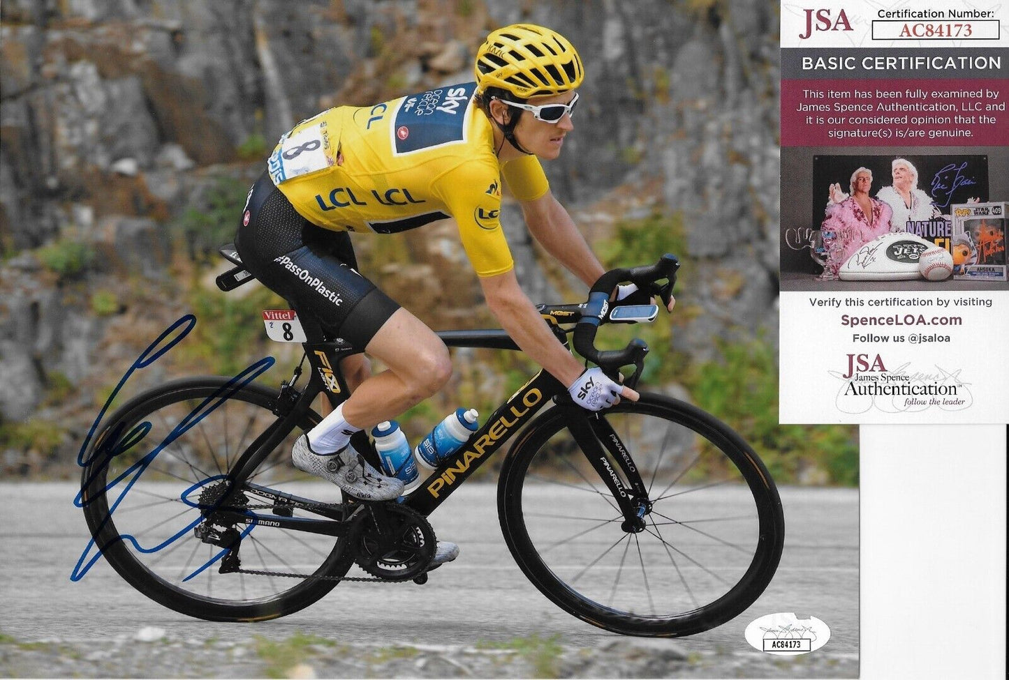 Autographed Cycling Geraint Thomas Team Sky 8x10 Photo #2 Original w JSA