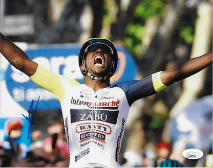 Autographed Cycling Biniam Girmay Intermarche Wanty 8x10 Photo #6 Original w JSA