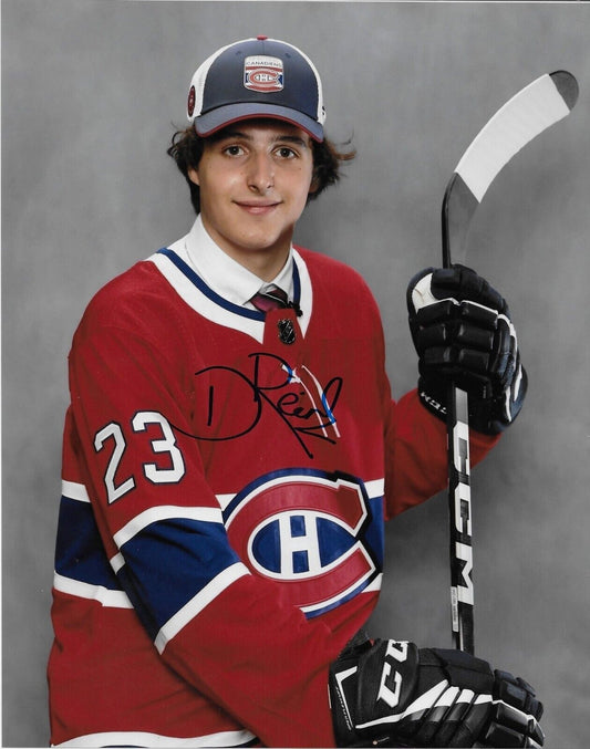 Signed Montreal Canadiens David Reinbacher 2023 Draft 8x10 Photo #2 Original