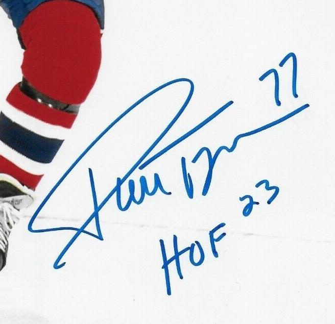 Signed Pierre Turgeon Montreal Canadiens 8x10 Photo #2 Inscribed HOF 23 with JSA
