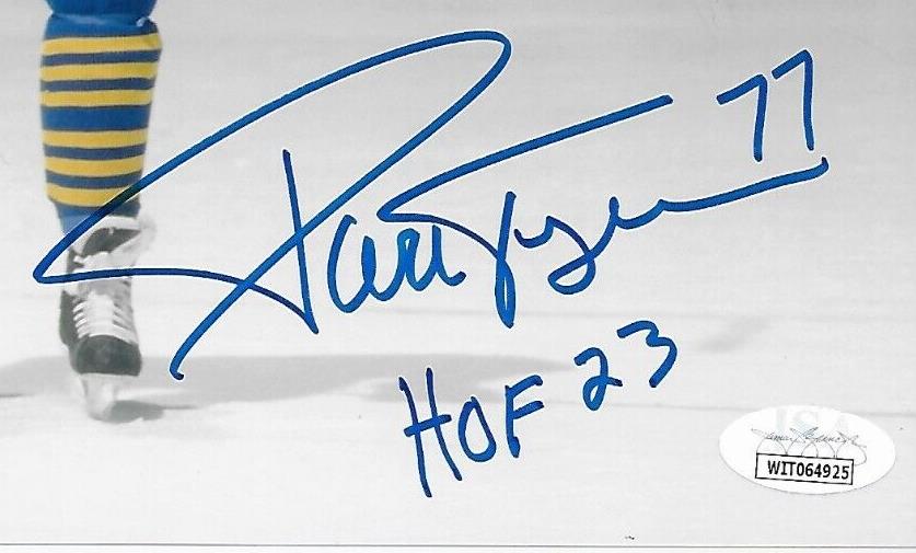 Signed Pierre Turgeon Buffalo Sabres 8x10 Photo #15 Inscribed HOF 23 with JSA