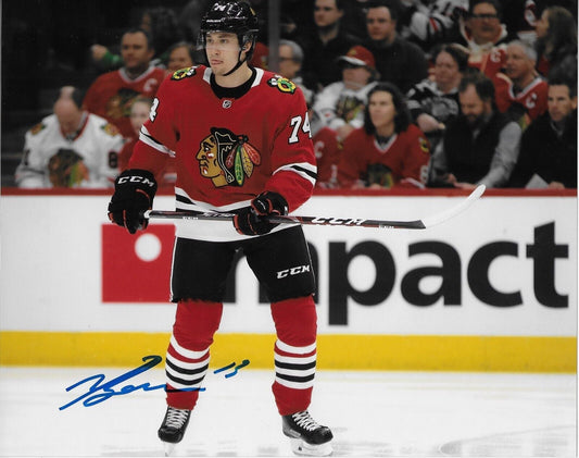 Photo 8x10 autographiée par Nicolas Beaudin des Blackhawks de Chicago #6
