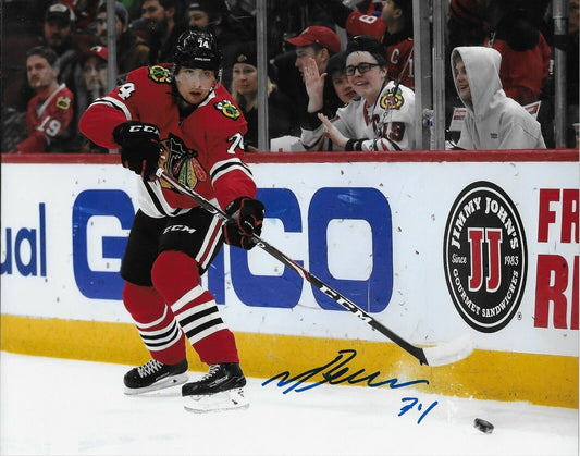 Photo 8x10 autographiée par Nicolas Beaudin des Blackhawks de Chicago #1 Original