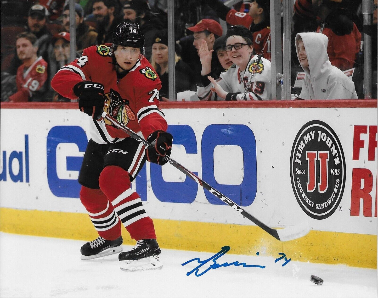 Autographed Chicago Blackhawks Nicolas Beaudin 8x10 Photo #4 Original