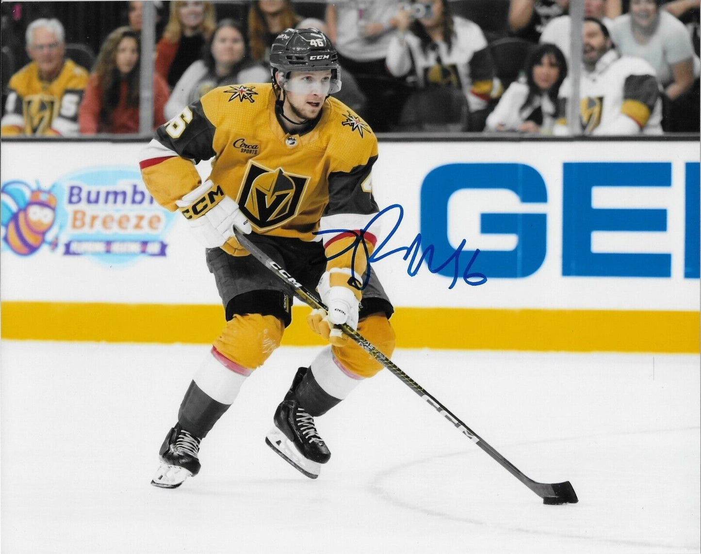 Autographed Vegas Golden Knights Jonas Rondbjerg Signed 8x10 Photo #1 Original