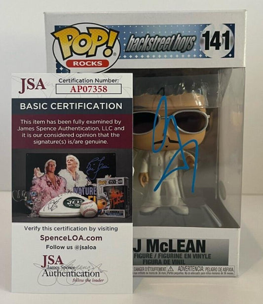 Autographed AJ Mclean signed Backstreet Boys Rock Pop Funko JSA certified