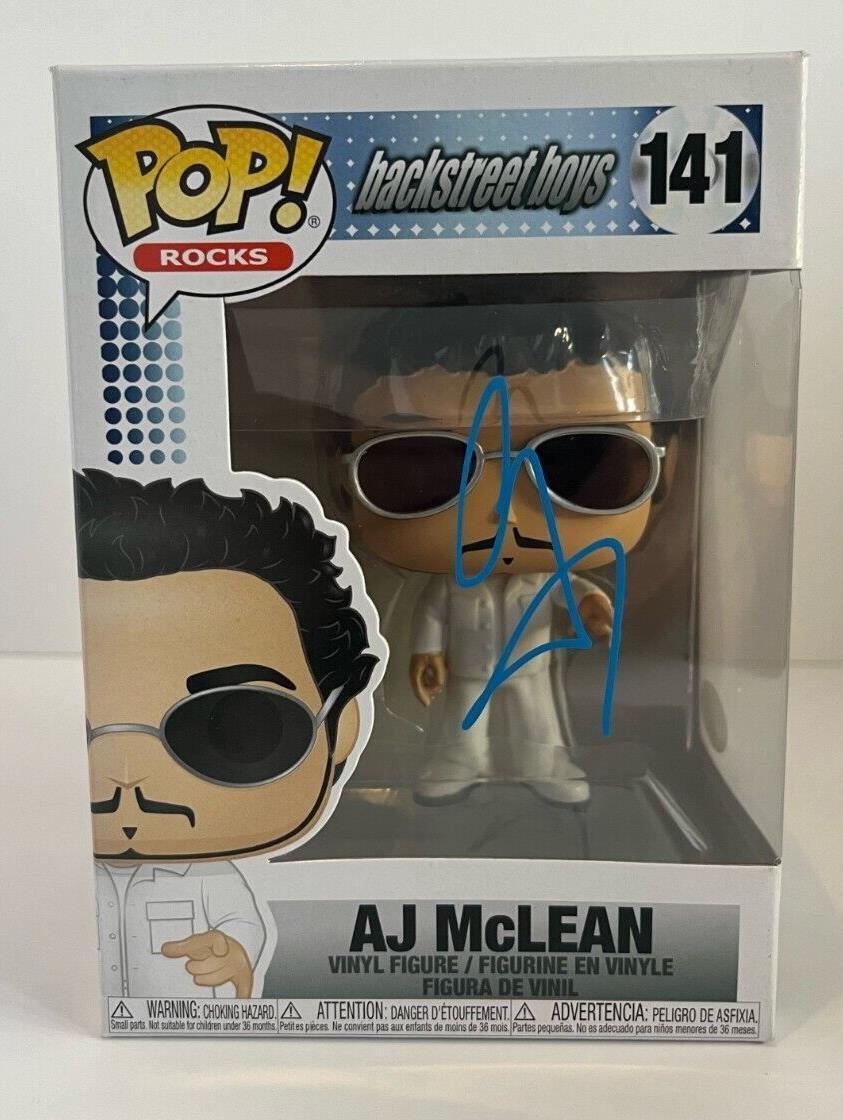 Autographed AJ Mclean signed Backstreet Boys Rock Pop Funko JSA certified