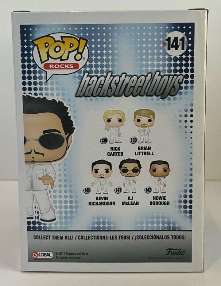 Autographed AJ Mclean signed Backstreet Boys Rock Pop Funko JSA certified