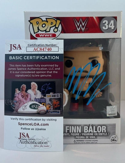 Autographed  Finn Balor signed WWE Pop Funko JSA Wrestling