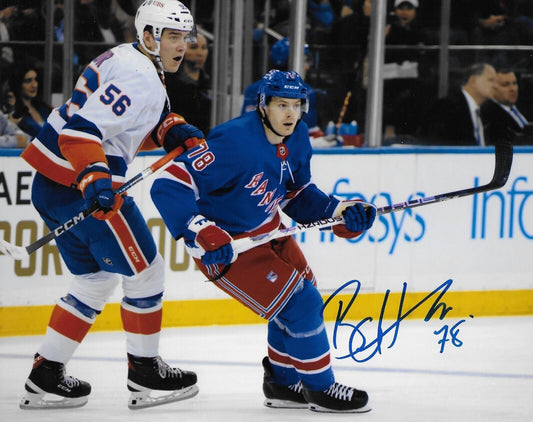 Signed Brennan Othmann  New York Rangers Autographed 8x10 Photo #2 Original