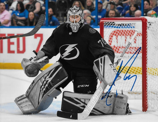 Autographed Tampa Bay Lightning Louis Domingue Signed 8x10 Photo #2 Original
