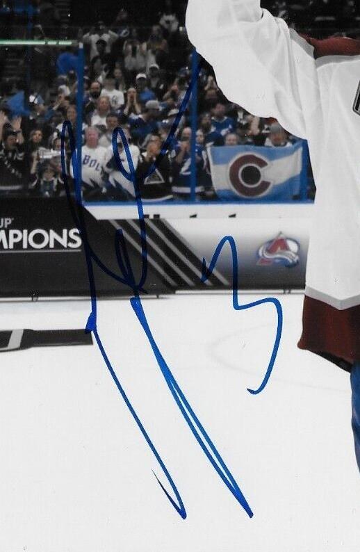 Autographed Colorado Avalanche Jack Johnson Stanley Cup 8x10 Photo #1 Original