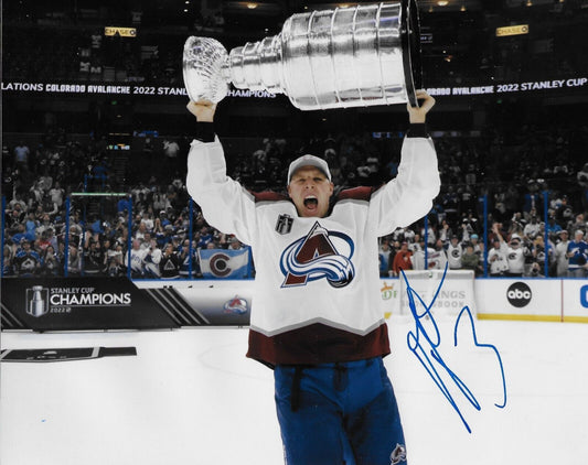 Autographed Colorado Avalanche Jack Johnson Stanley Cup 8x10 Photo #2 Original